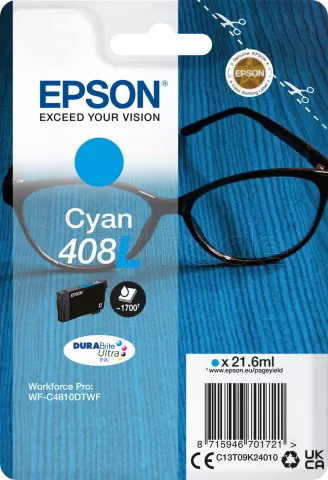 Photo de Cartouche d'encre Epson Lunettes 408 XL (Cyan)