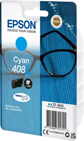 Photo de Cartouche d'encre Epson Lunettes 408 XL (Cyan)