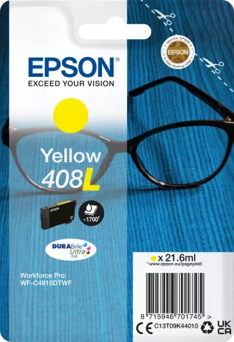 Photo de Cartouche d'encre Epson Lunettes 408 XL (Jaune)