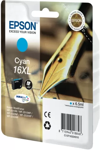 Photo de Cartouche d'encre Epson Stylo a plume 16 XL (Cyan)