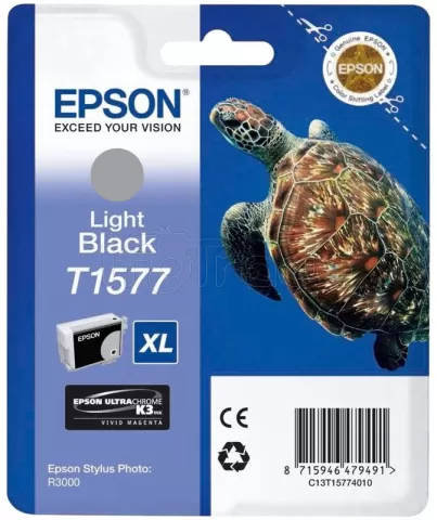 Photo de Cartouche d'encre Epson Tortue T1577 XL (Gris)