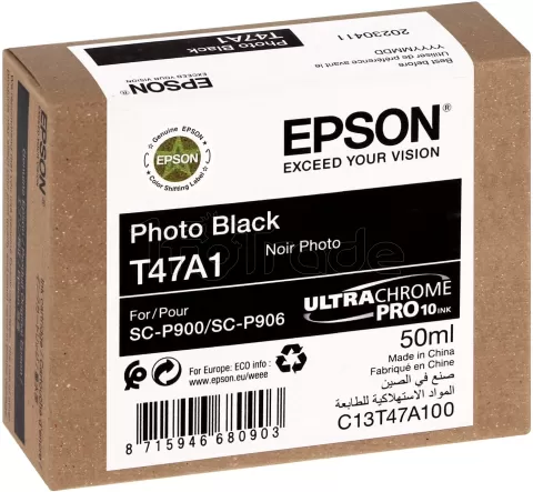 Photo de Cartouche d'encre Epson UltraChrome Pro 10 T47A1 (Noir Photo)