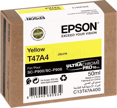 Photo de Cartouche d'encre Epson UltraChrome Pro 10 T47A4 (Jaune)