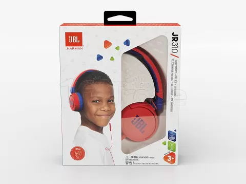 Photo de Casque filaire pour Enfants JBL JR310 (Rouge/Bleu)