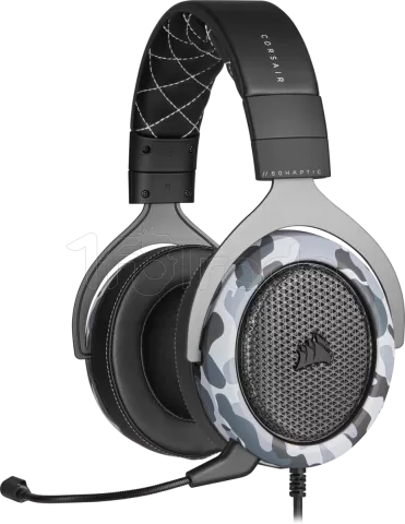 Photo de Casque Gamer filaire Corsair HS60 Haptic (Noir/Gris)