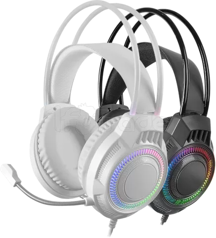 Photo de Casque Gamer filaire Mars Gaming MH124 RGB (Blanc)