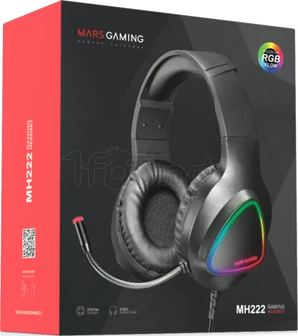 Photo de Casque Gamer filaire Mars Gaming MH222 RGB (Noir)