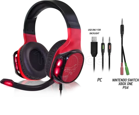 Photo de Casque Gamer filaire Spirit of Gamer Elite-H60 (Noir/Rouge)