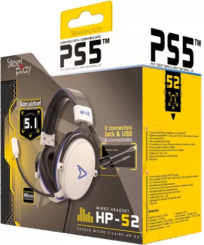 Photo de Casque Gamer filaire Steelplay HP-52 (Blanc/Noir)