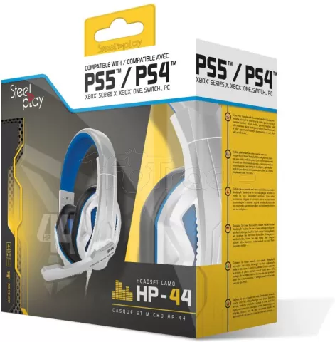 Photo de Casque Gamer filaire Steelplay HP44 (Blanc/Bleu)