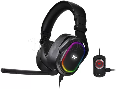 Photo de Casque Gamer filaire Thermaltake Argent H5 Surround RGB (Noir)