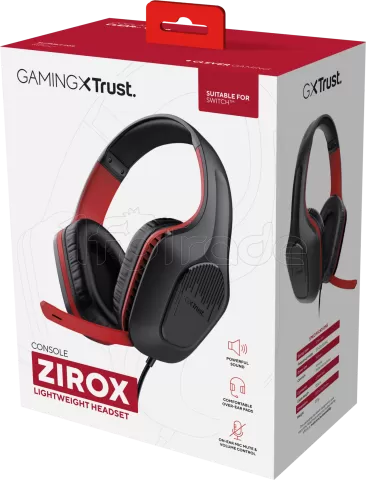 Photo de Casque Gamer filaire Trust GXT 415S Zirox (Noir/Rouge)