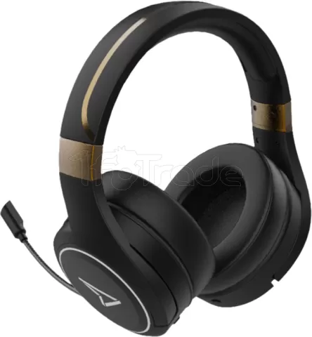 Photo de Casque Gamer sans fil Bluetooth Steelplay Metaltech Radiance (Noir/Or)