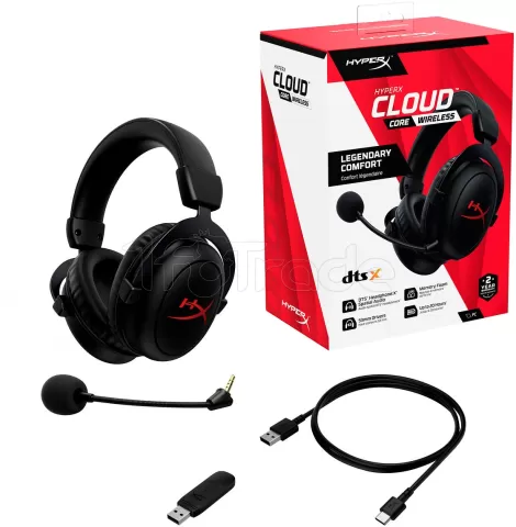 Photo de Casque Gamer sans fil HyperX Cloud Core (Noir/Rouge)