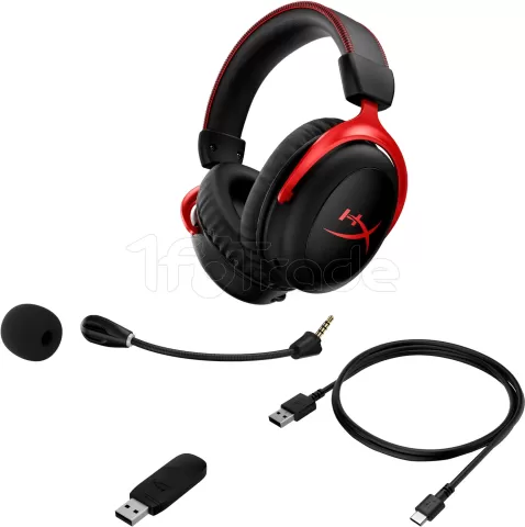 Photo de Casque Gamer sans fil HyperX Cloud II (Noir/Rouge)