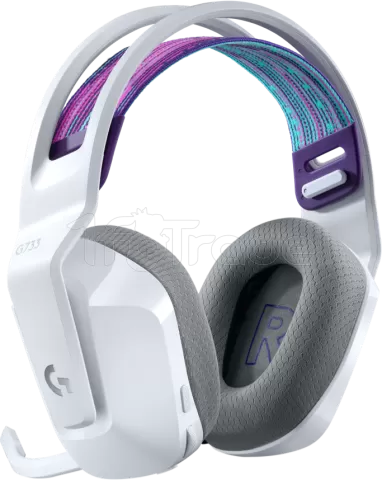 Photo de Casque Gamer sans fil Logitech G733 Lightspeed RGB (Blanc)