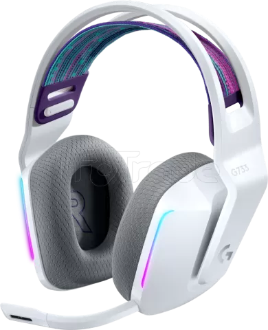 Photo de Casque Gamer sans fil Logitech G733 Lightspeed RGB (Blanc)