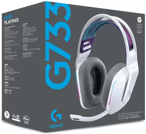 Photo de Casque Gamer sans fil Logitech G733 Lightspeed RGB (Blanc)