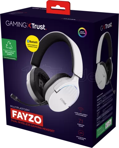 Photo de Casque Gamer sans fil Trust GXT 491 Fayzo (Blanc)