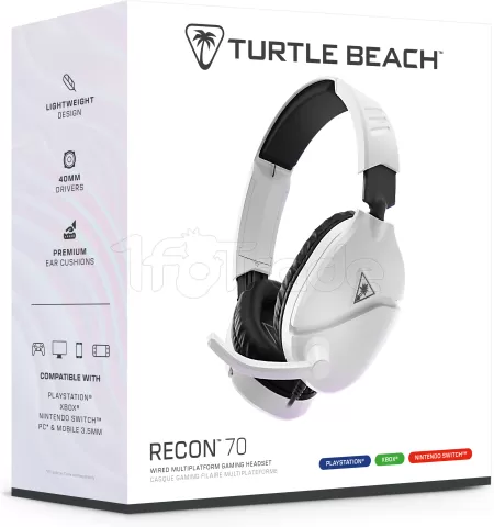 Photo de Casque Gamer Turtle Beach Recon 70 (Blanc)