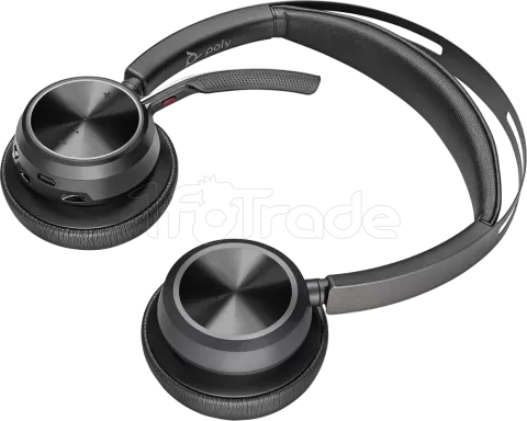 Photo de Casque Micro Plantronics Poly Voyager Focus 2 UC Microsoft (Noir)