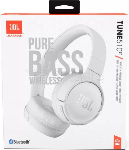 Photo de Casque Micro sans fil JBL Tune 510BT (Blanc)