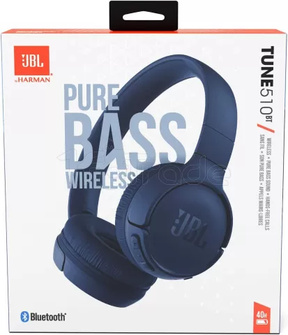 Photo de Casque Micro sans fil JBL Tune 510BT (Bleu)