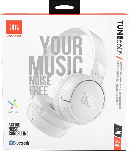 Photo de Casque Micro sans fil JBL Tune 660NC (Blanc)