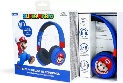 Photo de Casque sans fil pour enfant OTL Super Mario (Bleu)