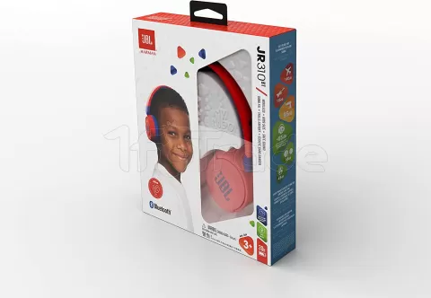 Photo de Casque sans fil pour enfants JBL JR310BT (Rouge/Bleu)