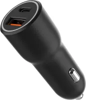 Photo de Chargeur Allume Cigare Gembird 1x USB-C + 1x USB-A 38W (Noir)