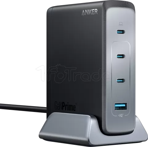 Photo de Chargeur secteur Anker 749 GaN Prime - 1x USB-A + 3x USB-C 240W (Gris)