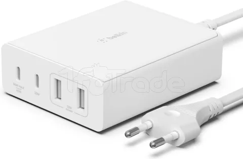 Photo de Chargeur secteur Belkin BoostCharge Pro - 2x USB-C + 2x USB-A 108W (Blanc)