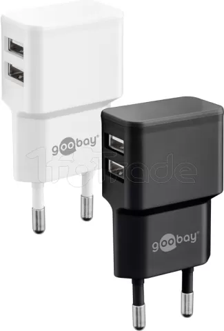 Photo de Chargeur secteur Goobay 2x ports USB-A 12W (Blanc)