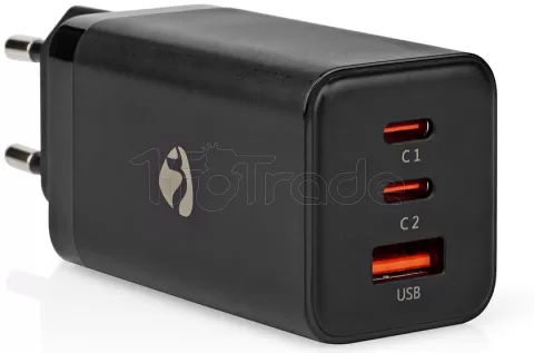 Photo de Chargeur secteur Nedis 1 port USB-A + 2 ports USB-C 65W (Noir)