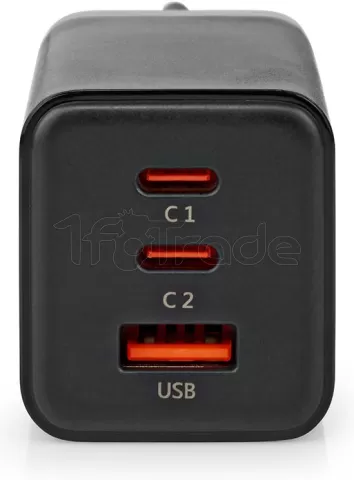 Photo de Chargeur secteur Nedis 1 port USB-A + 2 ports USB-C 65W (Noir)