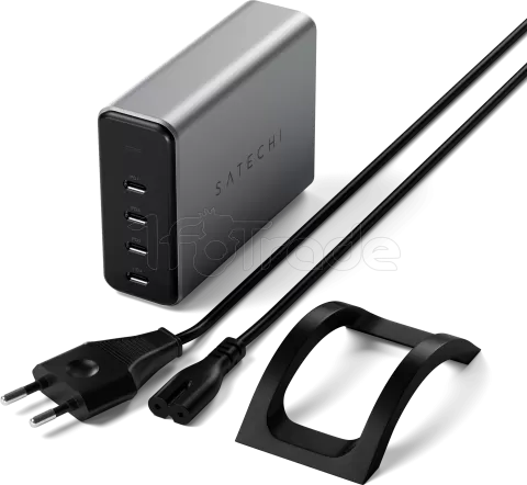 Photo de Chargeur secteur Satechi GaN PD 4x ports USB-C 165W (Gris)