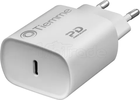 Photo de Chargeur secteur Tiemme 1 port USB-C 20W (Blanc)