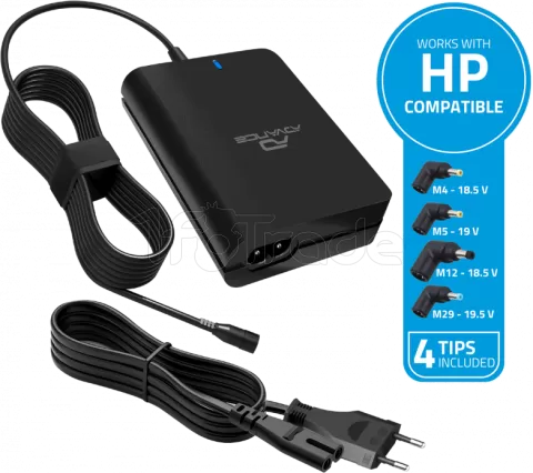 Photo de Chargeur universel Advance PowerUp compatible HP 90W - 4 embouts