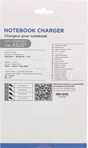 Photo de Chargeur universel T'nB compatible Asus 90W - 4 embouts