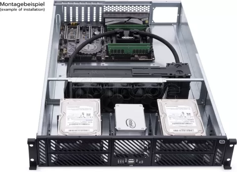 Photo de Chassis Industriel 2U Rackabe 19" Alphacool ES Watercooling ready (Prof 48 cm)