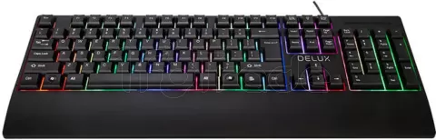 Photo de Clavier filaire Gamer Delux K9852 RGB (Noir) QWERTY