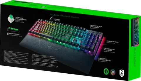 Photo de Clavier filaire Gamer mécanique (Razer Green) Razer BlackWidow V4 RGB (Noir)