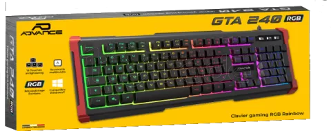 Photo de Clavier Gamer Advance GTA 240 RGB (Noir)