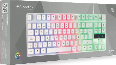 Photo de Clavier Gamer Mars Gaming MK02 TKL RGB (Blanc)