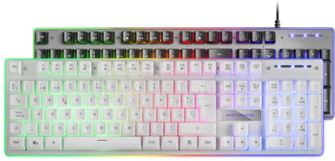 Photo de Clavier Gamer Mars Gaming MK220 RGB (Blanc)