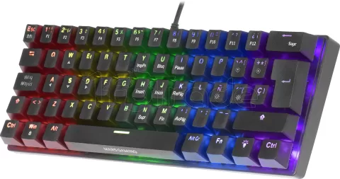 Photo de Clavier Gamer mécanique (Blue Switch) Mars Gaming MK60 RGB (Noir)