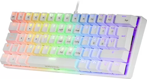 Photo de Clavier Gamer mécanique (Brown Switch) Mars Gaming MK60 RGB (Blanc)