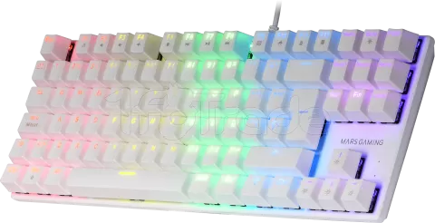 Photo de Clavier Gamer mécanique (Brown Switch) Mars Gaming MK80 RGB (Blanc)