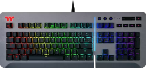 Photo de Clavier Gamer mécanique (Cherry MX Silver) Thermaltake Level 20 RGB (Gris)